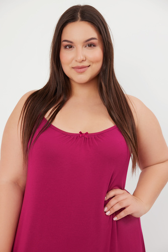 Štýl nočnej košele, úzke ramienko Talianska móda - víno