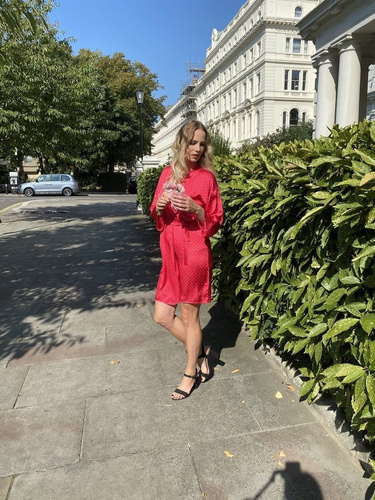 370 Laurine Forex dámsky župan - malinový