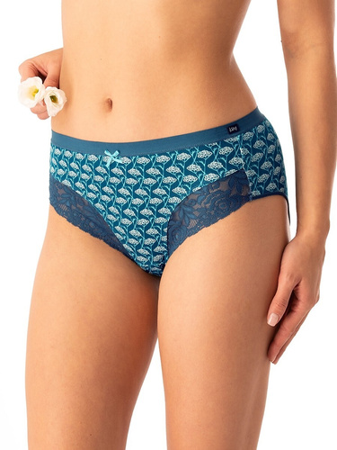 Dámske nohavičky Key LPC 577 emerald - bavlnené, pohodlné, sada 2 kusov