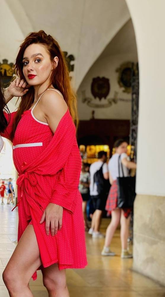 915 Dots Forex dámske pyžamo - malinové