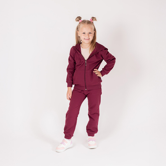 217273 Alisa Nicol mikina s kapucňou - bavlna, bordová