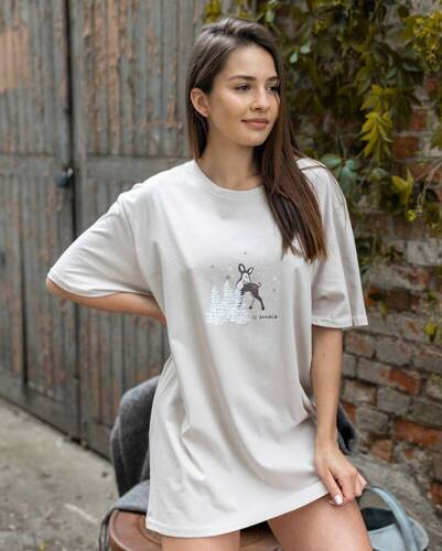 Nočná košeľa Sensis Deer - béžová