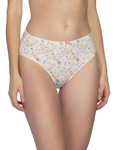 Figi L-120 BI-105 Lama Bavlnené dámske bikini nohavičky 3-balenie kvetinové