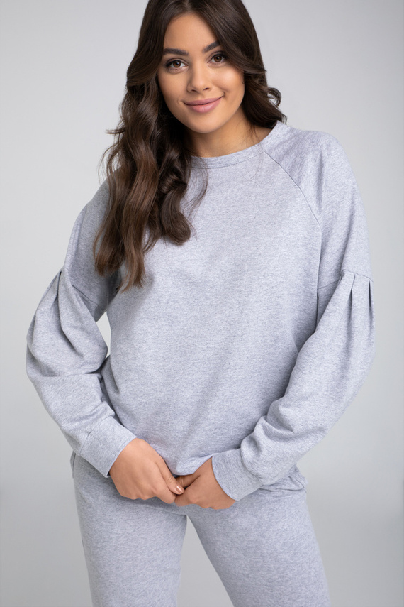 Parma Dámska súprava s dlhým rukávom, nohavice Italian Fashion - sivá