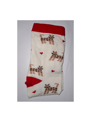 0200.196 Little cats and hearts Milena - dámske ponožky, Ecru