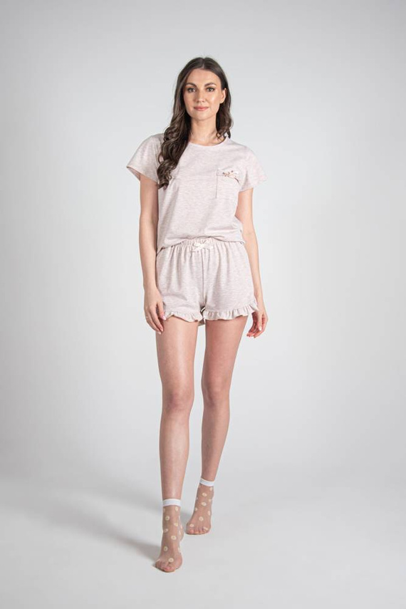 678 Mariposa II Forex dámske pyžamo - béžová melanž