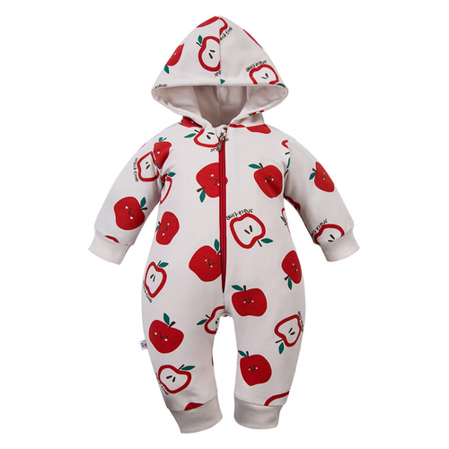 Dojčenský overal Eevi ecru 100% bavlna bez nožičiek pohodlný