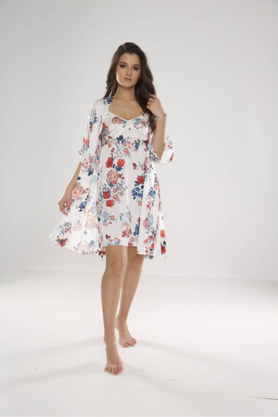 636 Lurdes Dámske tričko De Lafense - ecru-červené