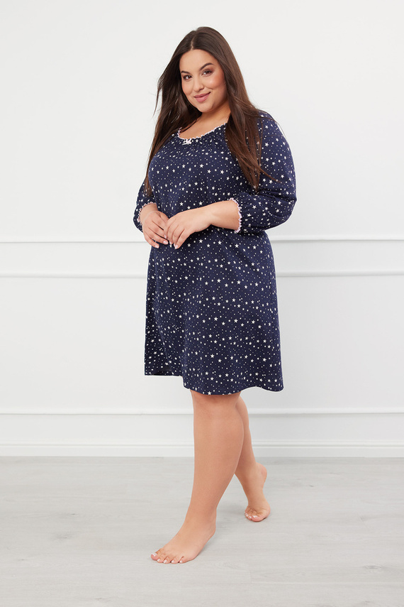 Nočná košeľa Arugia, 3/4 rukávy Talianska móda - potlač