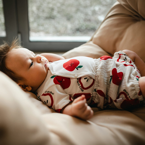Detské bloomers Eevi Snack Time mušelín bavlna ecru ľahké