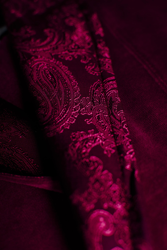 866 Noble Pánsky velúrový župan De Lafense - krátky, elegantný, bavlnený - bordový