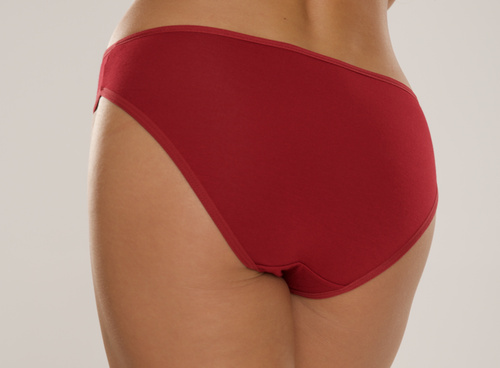 004 Limited Dámske nohavičky De Lafense - klasické, nízky strih, viskóza - bordová