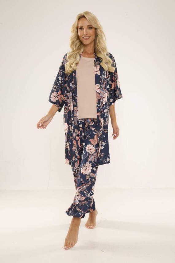 722 Lurdes Dámske pyžamo De Lafense - tmavomodré