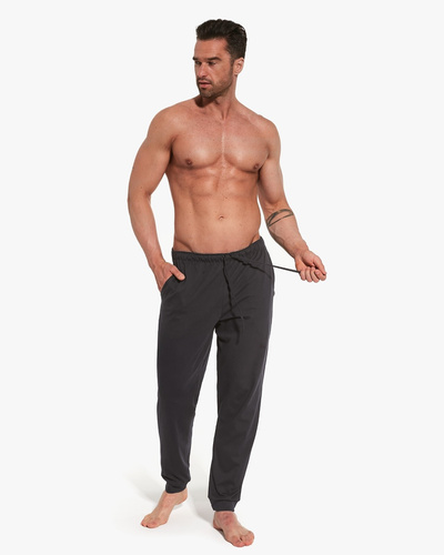 Pyžamové nohavice Cornette 331/02 v grafitovej farbe - bavlnené, pohodlné a priedušné