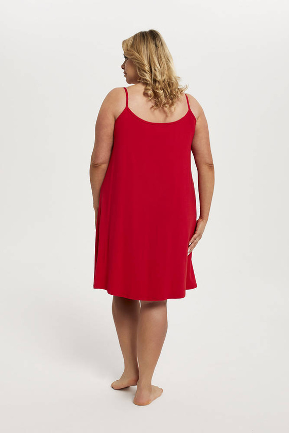Song Dámska nočná košeľa s úzkymi ramienkami Italian Fashion - červená