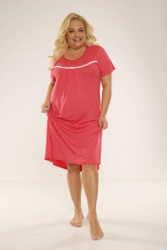 447 Juliette Plus Size Forex nočná košeľa - malinové bodky