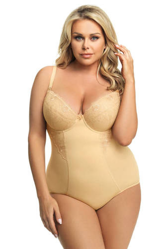 Gorsenia 184 Livia Zoštíhľujúce body s košíčkami - béžové