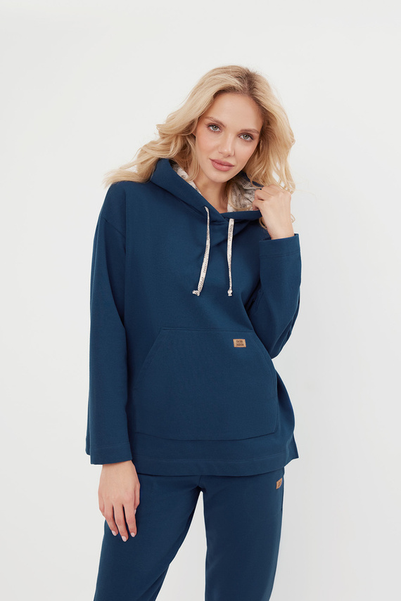 Lagos Dámska mikina s kapucňou Italian Fashion - denim