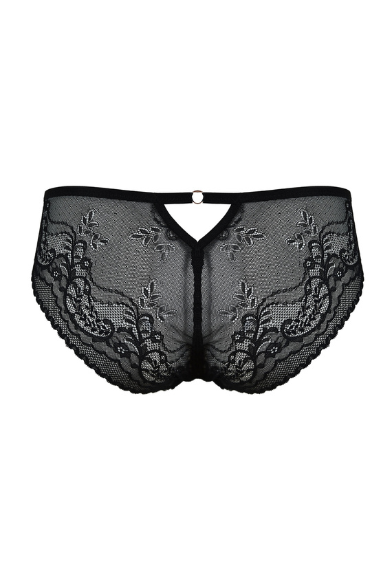 19236 Feel Panties Mediolano Black - Čipkované zmyselné nohavičky pre ženy