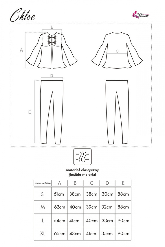 Chloe LC 90038 Dámske pyžamo LivCo Corsetti Fashion