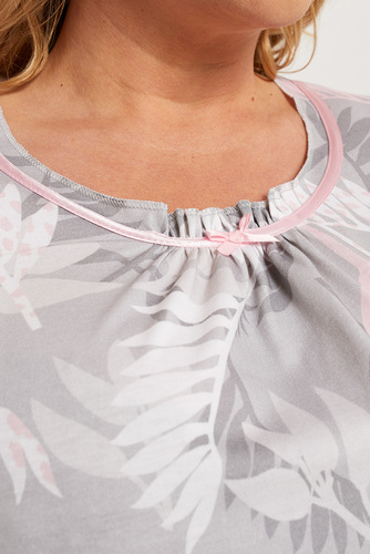 Bartonia Dámske pyžamo s 3/4 rukávmi a 3/4 nohavicami Italian Fashion - potlač/melanžová