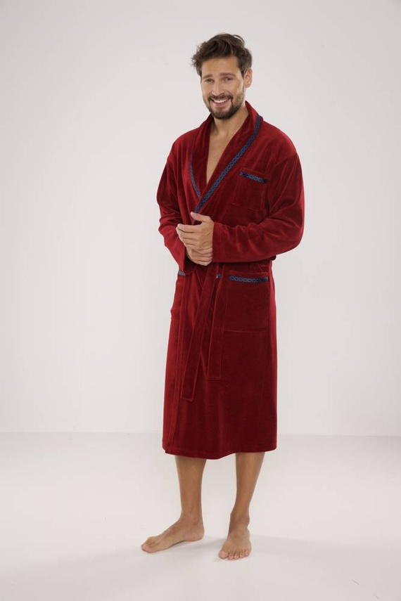 666 Ronaldo pánsky župan De Lafense - bordový