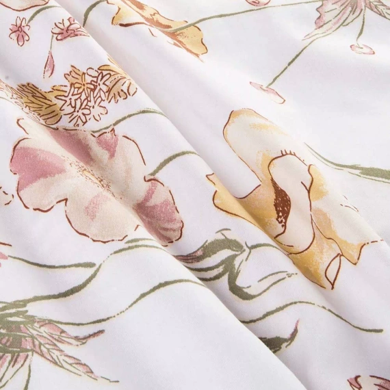 Saténové obliečky 1553/1 Satynlove 100% bavlna kvetinové + obliečky na vankúš 70x80