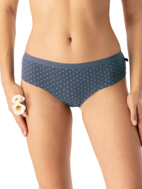 Dámske nohavičky Key LPN 742 graphite - bavlnené, pohodlné, sada 2 kusov