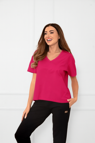 Klara - dámska blúzka s krátkym rukávom | Italian Fashion amaranth