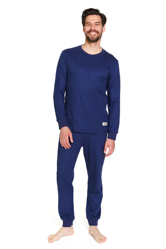 7350 Pánske pyžamo Doctor Nap - rebrovaná bavlna, pohodlie a štýl - cosmos