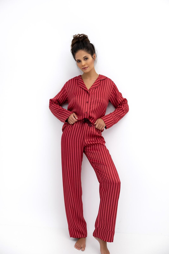 Rosemary Sensis dámske pyžamo - viskóza, zapínanie na zips, pruhované