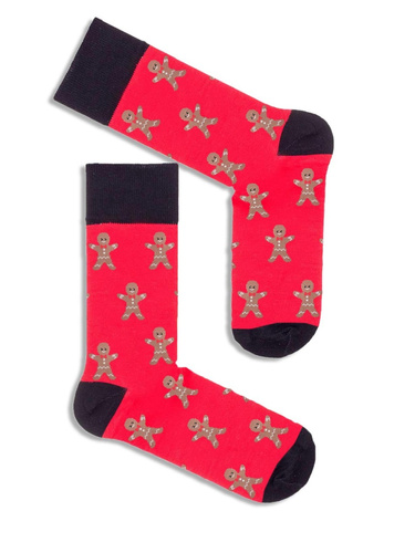 1290.015 Cookies - Vianočné pánske ponožky Milena, červené
