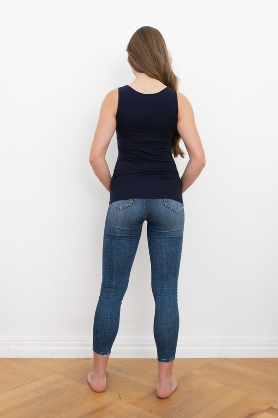 Ibiza Dámska košeľa so širokými ramenami Italian Fashion - tmavomodrá