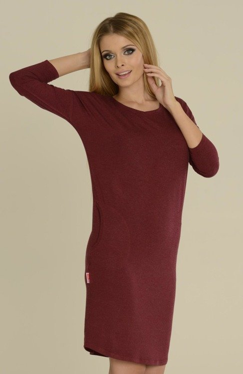 543 Paula nočná košeľa 7/8 rukáv - svetlý melír