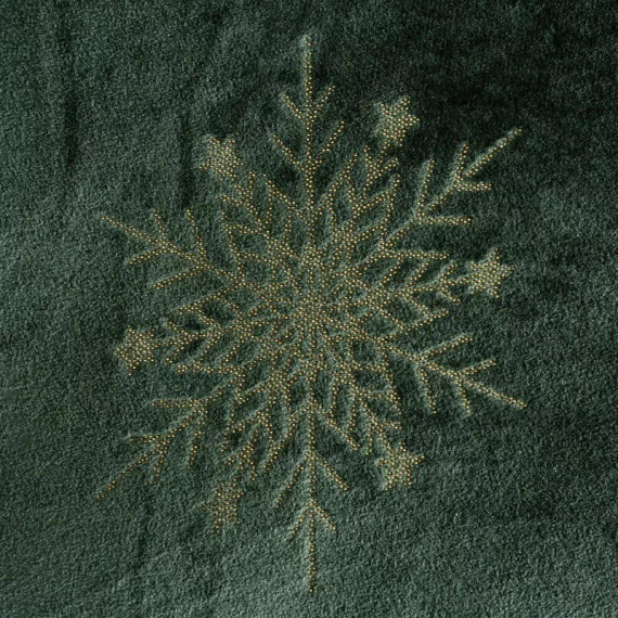 Eurofirany Vianočná prikrývka zelená - mäkký prehoz z mikrovlákna, 240 g/m²