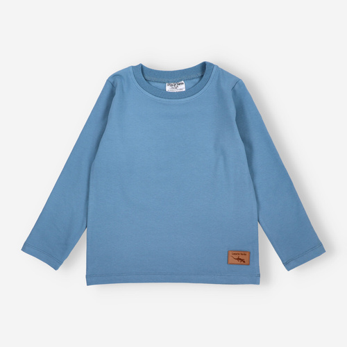 KAR-1022 Chlapčenská blúzka s dlhým rukávom Lagarto Verde modrá - bavlna s elastanom, poľská výroba