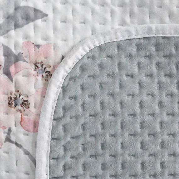Prehoz Elia strieborný Eurofirany prešívaný dekoratívny polyester