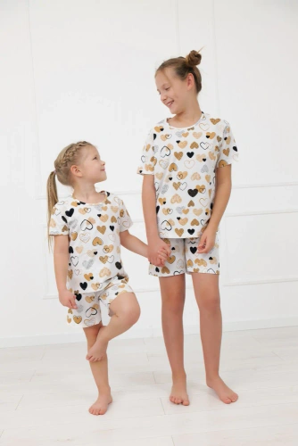 Dievčenské pyžamo Ariela Italian Fashion - bavlna, krátky rukáv, šortky
