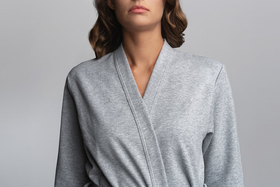 Kalia Dámsky župan s 3/4 rukávmi Italian Fashion - ružový