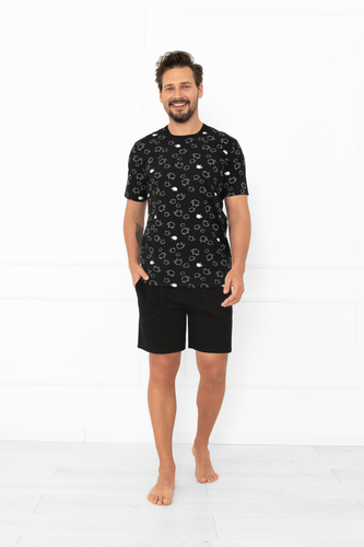 Pánske pyžamo Wito - krátky rukáv a šortky, bavlna MEGA SOFT Italian Fashion