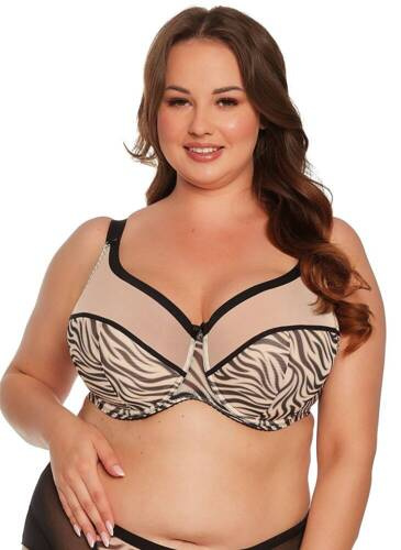 BSM 1234 Polovystužená podprsenka Alia Gaia black beige