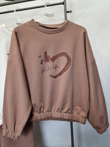 Gaja Detská mikina Bambarillo hnedá | elastická bavlnená mikina