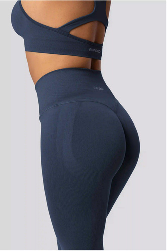 Legíny push-up Spaio PRO vysoký pás krycie tvarujúce navy blue