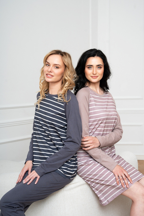 Nočná košeľa Oda Italian Fashion - cappuccino print