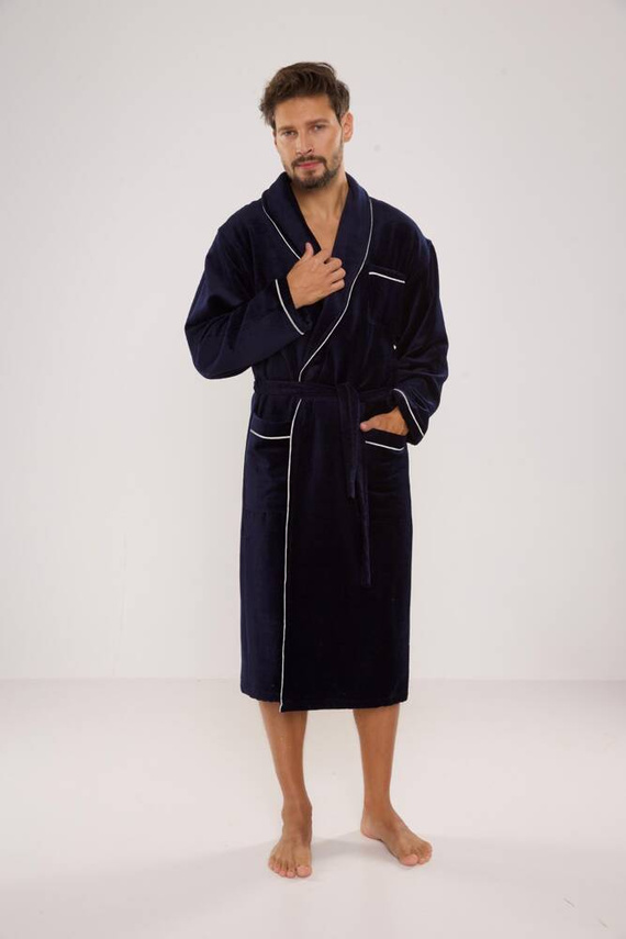 735 Manuele pánsky župan De Lafense - tmavomodrý