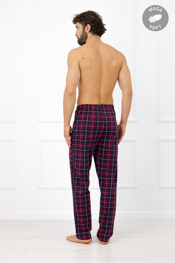 Italian Fashion Brajan pánske bavlnené nohavice Mega Soft kárované