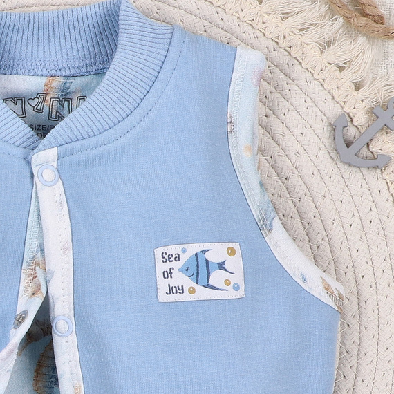 ABN-5458 Sea Of Joy Nini vesta - organická bavlna, pohodlné zapínanie