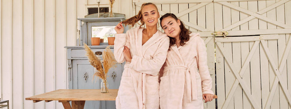 Dámsky župan Drina s kapucňou Italian Fashion - ružový