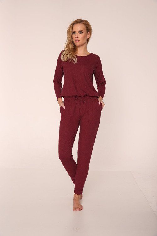 305 Paula Dámsky pyžamový oblek - bordový