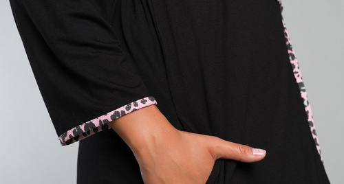 Eila Bis Župan s 3/4 rukávmi Talianska móda - leopardí vzor